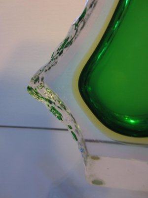 Vintage Murano Glass Green Vase, 1960s-ICI-1805106