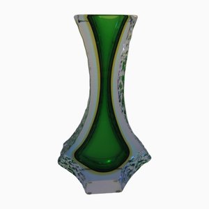 Vintage Murano Glass Green Vase, 1960s-ICI-1805106