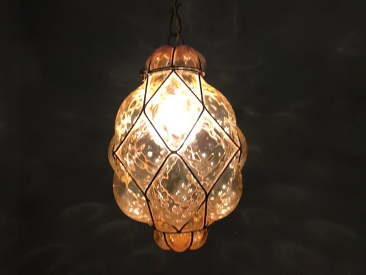 Vintage Murano Glass Pendant Lamp, 1950s-JJC-554774