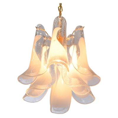 Vintage Murano Glass Petals Gold Plated Chandelier from Novaresi-DEK-948399