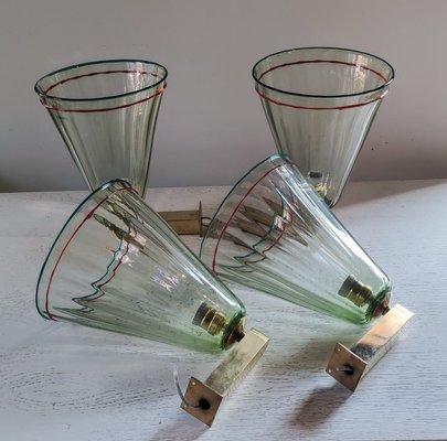 Vintage Murano Glass Sconces, 1980s, Set of 2-INI-2021869