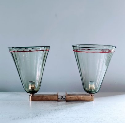 Vintage Murano Glass Sconces, 1980s, Set of 2-INI-2021869