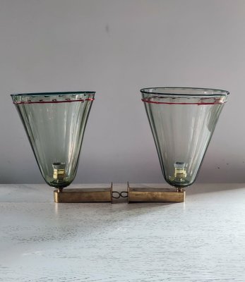 Vintage Murano Glass Sconces, 1980s, Set of 2-INI-2021869