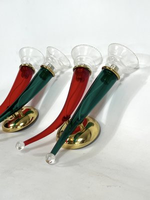 Vintage Murano Glass Sconces from Veart, Italy 1970s, Set of 2-OT-1291016