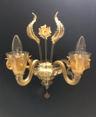 Vintage Murano Glass Sconces, Set of 2-XQC-564550