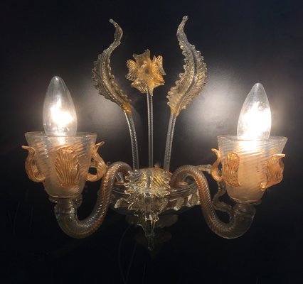 Vintage Murano Glass Sconces, Set of 2-XQC-564550