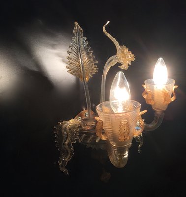 Vintage Murano Glass Sconces, Set of 2-XQC-564550