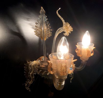 Vintage Murano Glass Sconces, Set of 2-XQC-564550