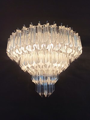 Vintage Murano Glass Sconces with 63 Transparent Quadriedri, 1979, Set of 2-FHZ-666946