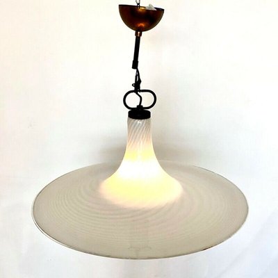 Vintage Murano Glass Spiral Ceiling Lamp, 1960s-ZLY-578420