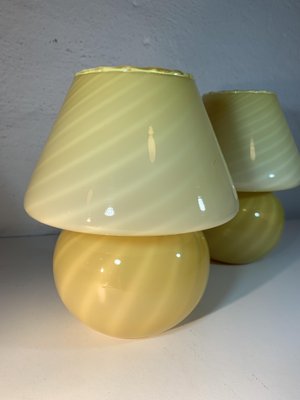 Vintage Murano Mushroom Bedroom Table Lamps, Set of 2-IJL-1186461