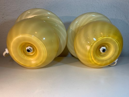 Vintage Murano Mushroom Bedroom Table Lamps, Set of 2-IJL-1186461