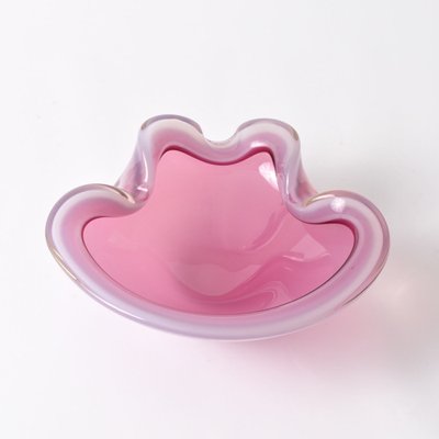 Vintage Murano Pink Alabastro Glass Bowl from Seguso, 1960s-IXK-1413901