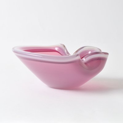 Vintage Murano Pink Alabastro Glass Bowl from Seguso, 1960s-IXK-1413901