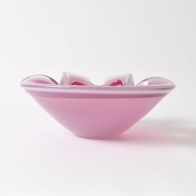 Vintage Murano Pink Alabastro Glass Bowl from Seguso, 1960s-IXK-1413901