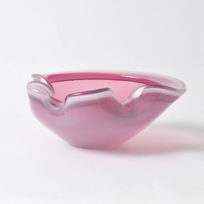 Vintage Murano Pink Alabastro Glass Bowl from Seguso, 1960s-IXK-1413901