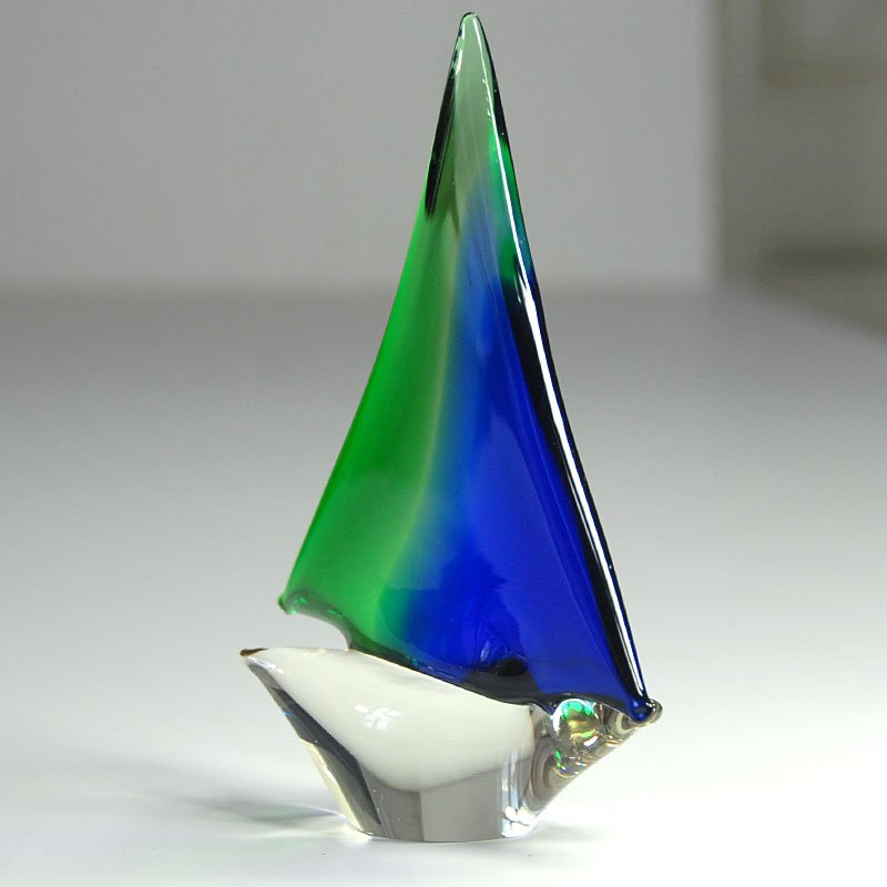 Vintage Murano Sailboat, 1970s