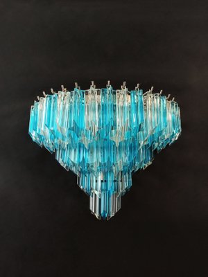 Vintage Murano Wall Sconces with 63 Clear and Blue Prisms, 1990s, Set of 2-FHZ-1823644