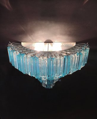 Vintage Murano Wall Sconces with 63 Clear and Blue Prisms, 1990s, Set of 2-FHZ-1823644