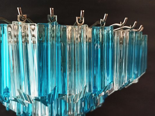 Vintage Murano Wall Sconces with 63 Clear and Blue Prisms, 1990s, Set of 2-FHZ-1823644