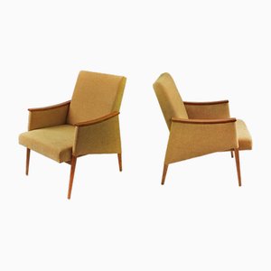 Vintage Mustard Yellow Lounge Chairs, 1960s, Set of 2-HDN-1732840