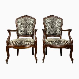 Vintage Napleon III Armchairs in Mahogany, Set of 2-MWB-1776075