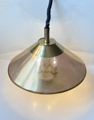 Vintage Nautical Ship S Pendant Lamp in Pierced Brass, 1970s-LCR-1718664