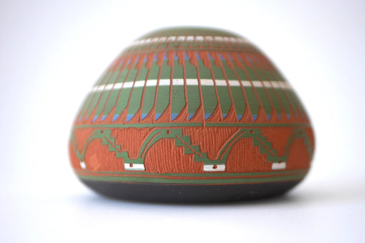 Vintage Navajo Pottery Ceramic Vase with Glazing from Tanya & Garrett Bennett, 1970s