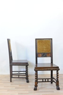 Vintage Neo-Renaissance Style Dining Chairs in Walnut, Set of 2-GAP-646421