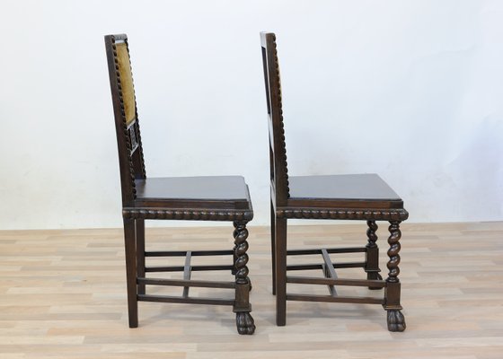 Vintage Neo-Renaissance Style Dining Chairs in Walnut, Set of 2-GAP-646421