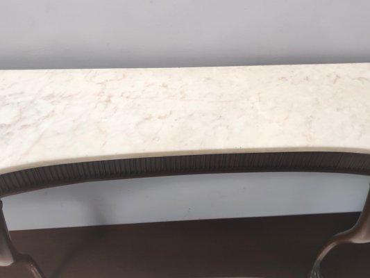 Vintage Neoclassical Console with Carrara Marble Top, Italy, 1950s-JPQ-2027838