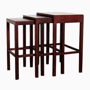 Vintage Nesting Tables in Oak, Set of 3-JUN-1339046