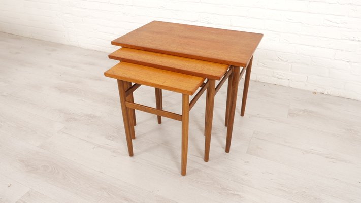 Vintage Nesting Tables in Teak, 1960s, Set of 3-HPM-2035052