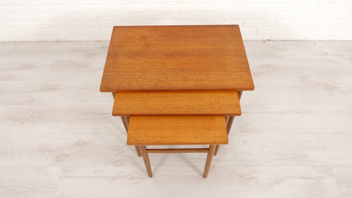 Vintage Nesting Tables in Teak, 1960s, Set of 3-HPM-2035052