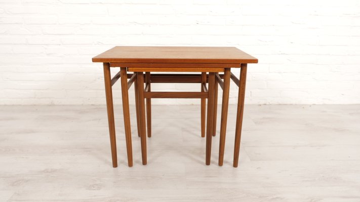 Vintage Nesting Tables in Teak, 1960s, Set of 3-HPM-2035052