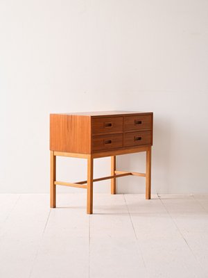 Vintage Nightstand with Drawers, 1960s-QWP-2035509