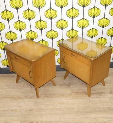 Vintage Nightstands, 1950s, Set of 2-AFE-1793597