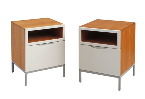 Vintage Nightstands in Wood, Set of 2-PTH-1320155