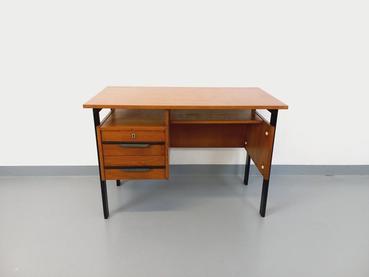 Vintage Oak and Black Wood Office, 1960s-AHO-1808002