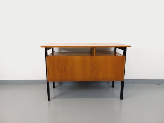 Vintage Oak and Black Wood Office, 1960s-AHO-1808002