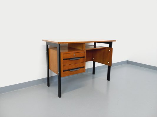 Vintage Oak and Black Wood Office, 1960s-AHO-1808002