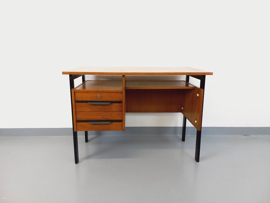 Vintage Oak and Black Wood Office, 1960s-AHO-1808002