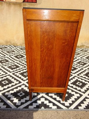 Vintage Oak and Veneer Sideboard with Gold Handles, 1950s-ABK-2032335