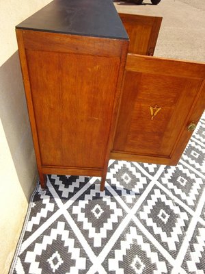 Vintage Oak and Veneer Sideboard with Gold Handles, 1950s-ABK-2032335