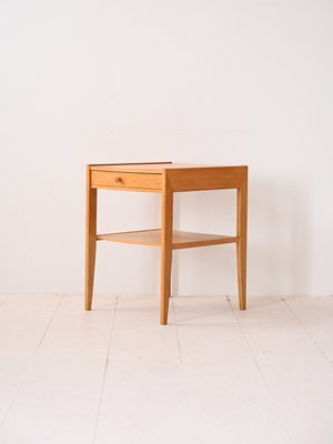 Vintage Oak Bedside Table, 1960s-QWP-2035514