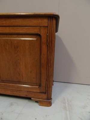 Vintage Oak Bench with Cabinet, 1920s-PNJ-1801978