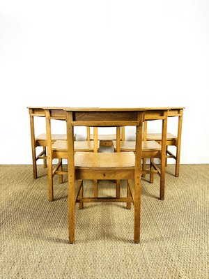 Vintage Oak Chairs, 1960, Set of 6-PLK-2022755