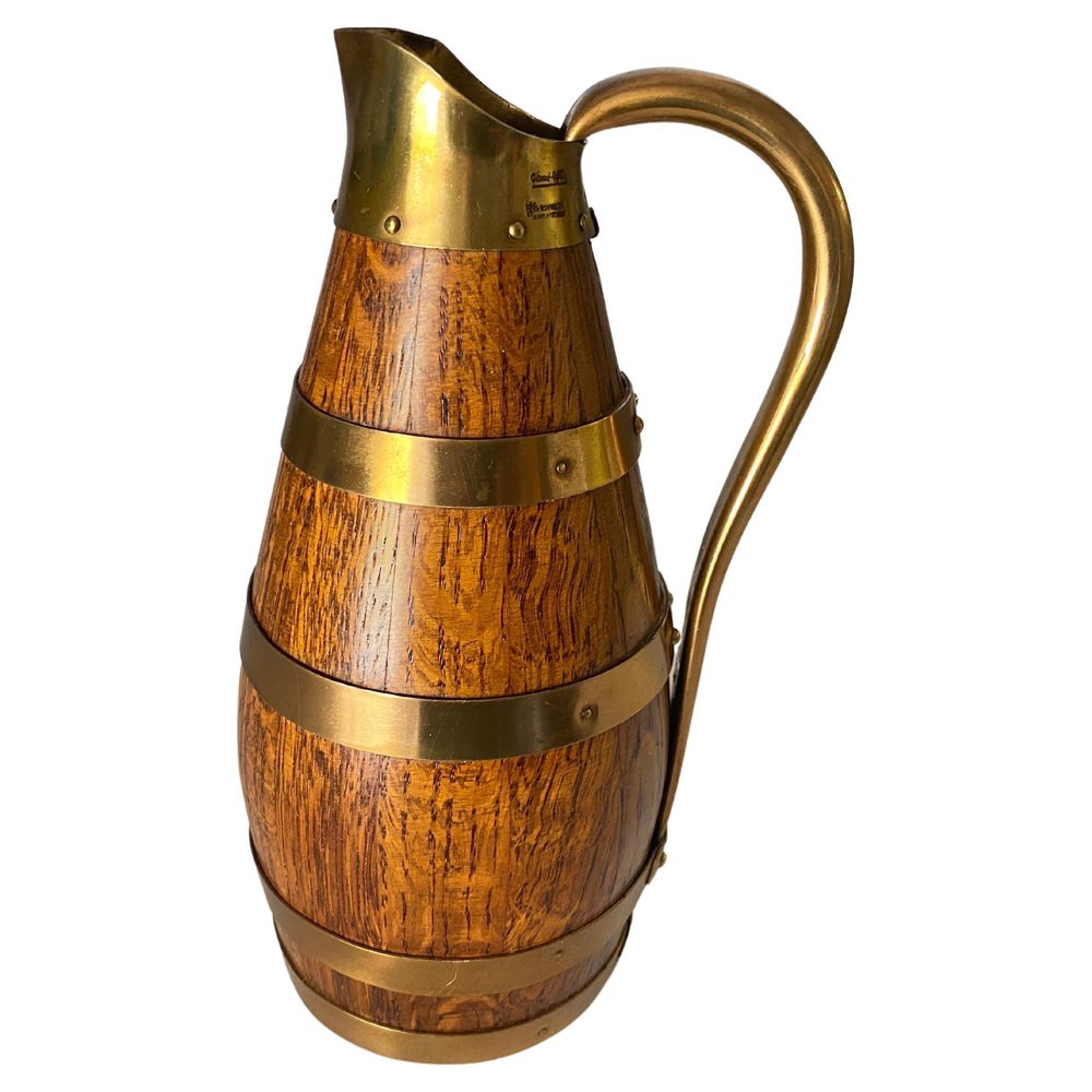 Vintage Oak Jug by Gerard Lafitte, 1930s-UR-1721158