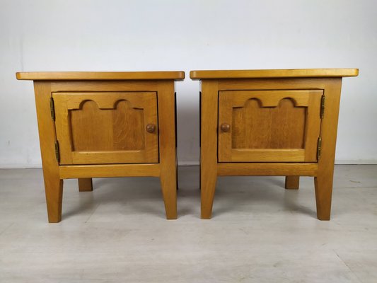 Vintage Oak Nightstands, Set of 2-EAD-1060312