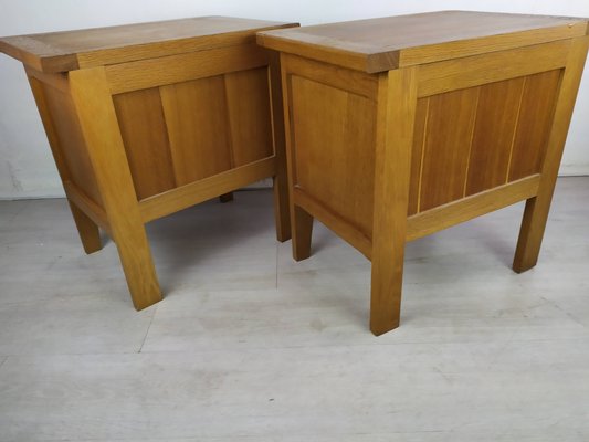 Vintage Oak Nightstands, Set of 2-EAD-1060312